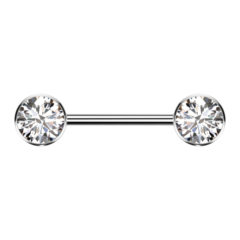 Disco frontale argentato senza filettatura con cristallo argentato