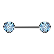 Disco frontale argentato senza filettatura con cristallo...