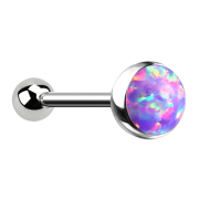 Micro Threadless Barbell silver with ball and hemisphere...
