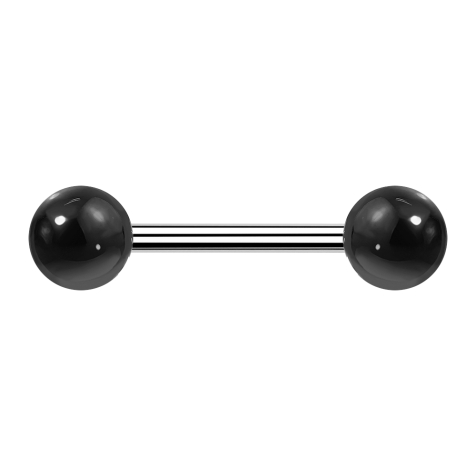 Barbell avec deux boules en pierre dagate
