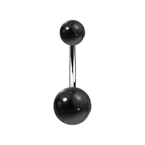 Banane silber mit zwei Kugeln Achat Stein