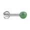 Micro labret silver with ball jade stone