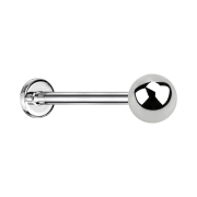 Micro threadless labret silver with ball