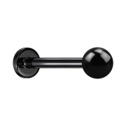 Micro threadless labret black with ball