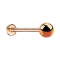 Micro threadless labret rose gold with ball