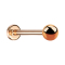 Micro threadless labret rose gold with ball