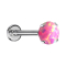 Micro Labret sans filetage argent opale rose serti