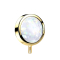 Threadless disk 14k gold front with white opal