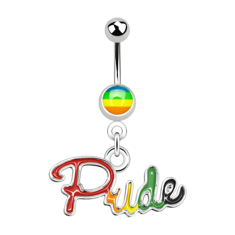 Banane argent avec pendentif boule Pride