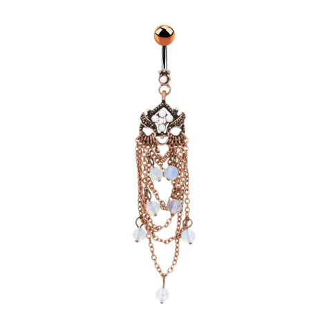 Banana rose gold with ball pendant vintage chandelier