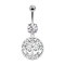 Banana silver with two balls crystal silver pendant round living tree