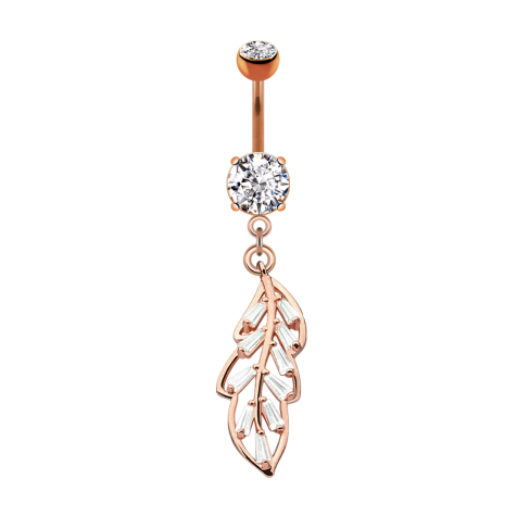 Banana rose gold with two balls crystal silver pendant princess leaf
