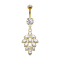 Banane 14k doré avec deux boules cristal argent pendentif cristal raisin