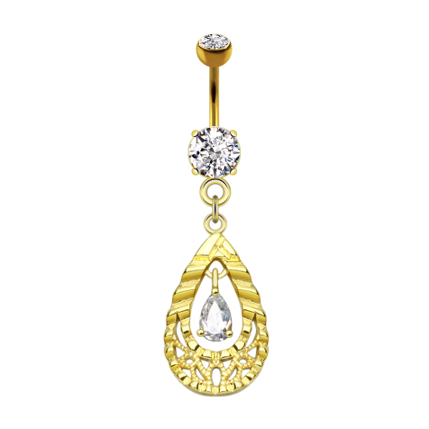 Banana 14k gold-plated with two spheres crystal silver pendant crystal in drop