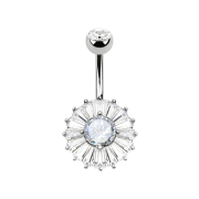 Banana in argento con cristallo a sfera cristallo rotondo...