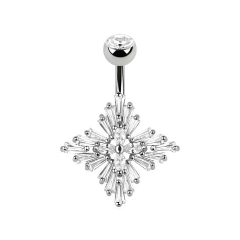 Banana silver with ball crystal silver princess star