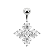 Banana silver with ball crystal silver princess star