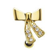 Banana 14k gold-plated with ball bow