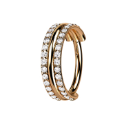 Micro Segmentring klappbar rosegold drei Ringe...