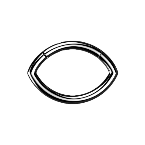 Micro anello segmentato pieghevole nero ovale