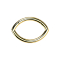 Anello micro segmentato pieghevole placcato oro ovale
