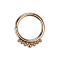 Micro piercing anneau or rose sept boules