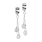 Ohrring zum Klappen silber Anhänger zwei Ketten mit Kristall