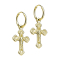 Ohrring vergoldet Anhänger Kreuz