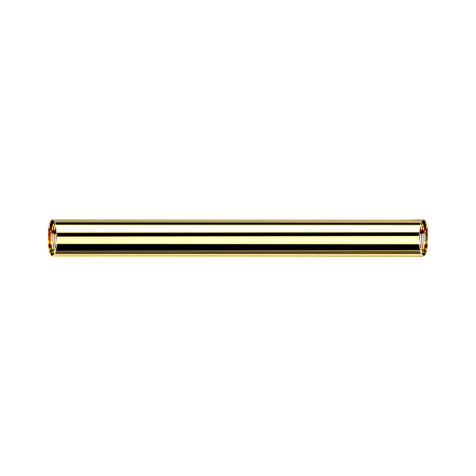 Gold-plated micro barbell rod with 0.8 mm internal thread