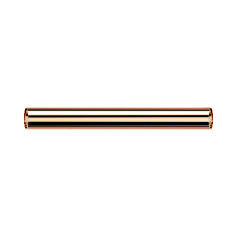 Rose gold barbell rod with internal thread
