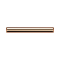 Rose gold barbell rod with internal thread