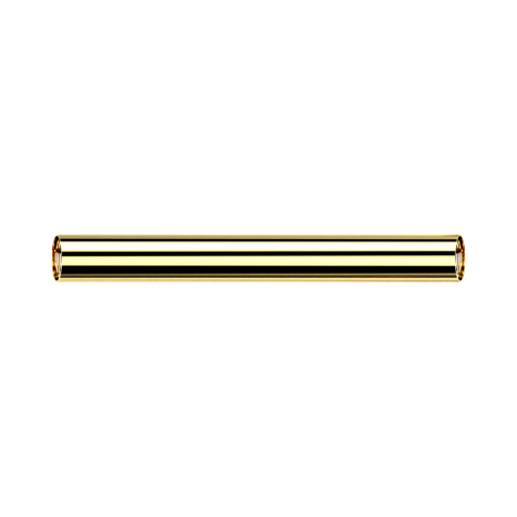 Gold-plated barbell bar with internal thread