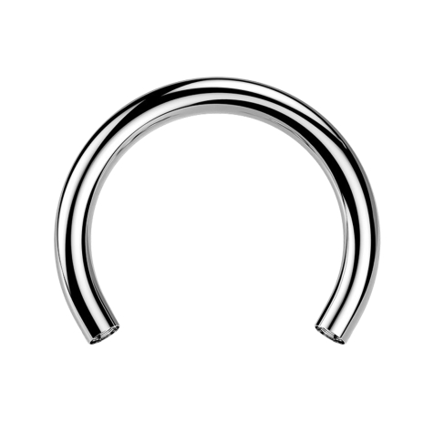 Asta circolare argentata con filettatura interna da 1,2 mm