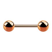 Micro barbell rose gold with two balls