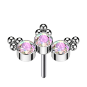 Boules triangulaires argentées sans filetage,...