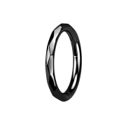 Micro bague segmentée pliable noire facettée