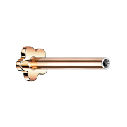 Barrette labret micro sans filetage Fleur or rose