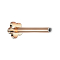 Barrette labret micro sans filetage Fleur or rose