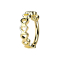 Micro segment ring hinged gold-plated hearts