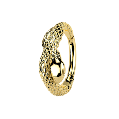 Micro anneau segment pliable doré serpent