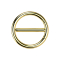 Segment ring double hinged gold-plated