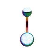 Banane colorée avec deux boules opales blanches