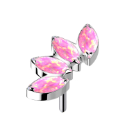 Éventail argenté sans filetage avec quatre...