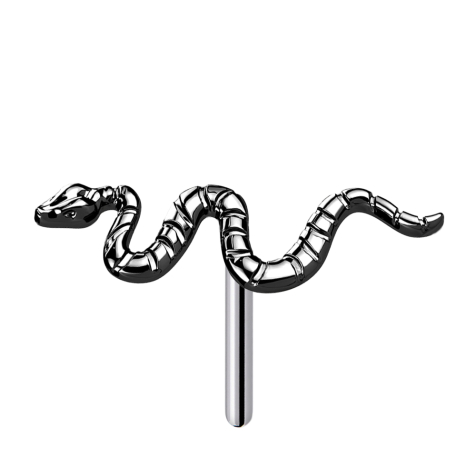 Threadless black snake