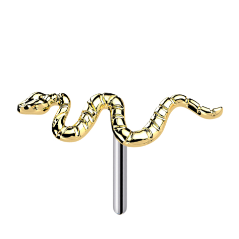 Serpent doré sans filetage