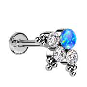 Micro labret filetage intérieur argent boules...