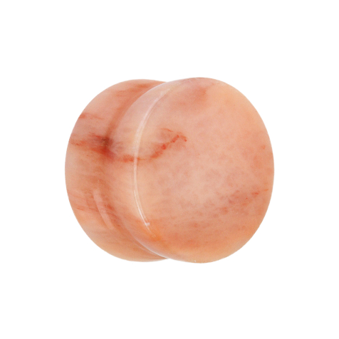 Flared Plug aus Pfirsich Jade Stein