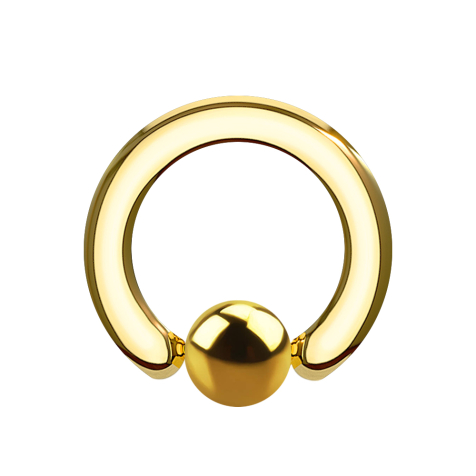 Anello di chiusura a sfera placcato oro