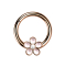 Micro Segmentring klappbar rosegold emaille Blume