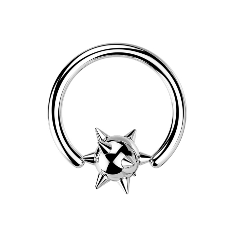 Closure Ring silber Kugel mit Cones